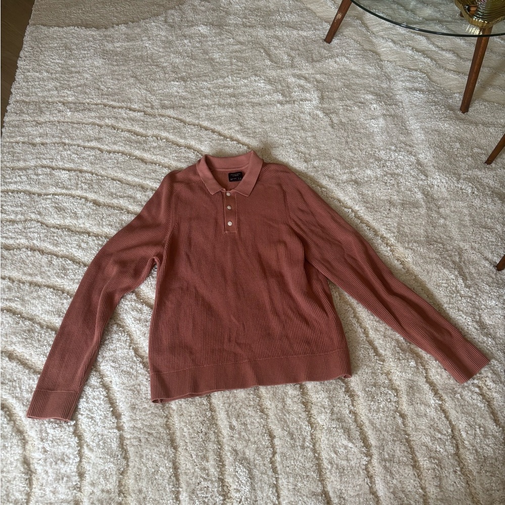 Rust Polo Sweater